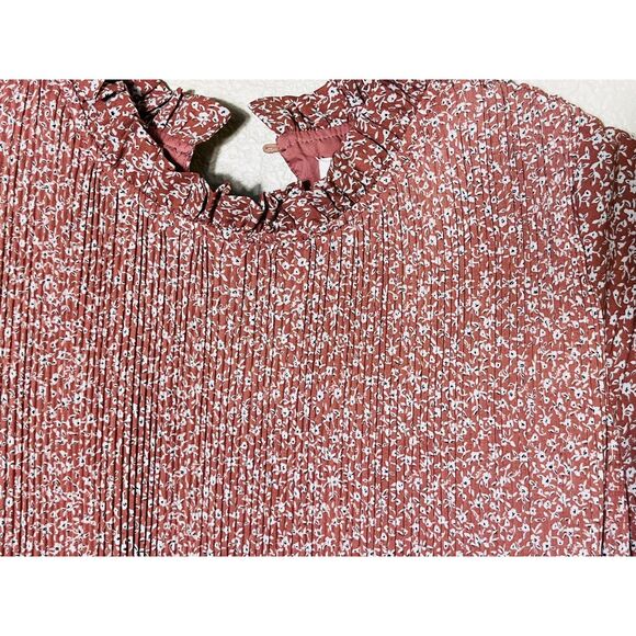 Down East Boho Country Cottagecore Dress Pink Floral Knee Length Small Modest - Picture 6 of 9